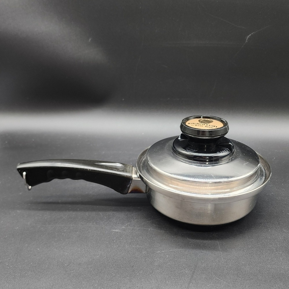 Kitchen Craft 6" Silver Stainless Saucepan Vented Lid MCM Vintage USA Cookware